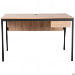 Письмовий стіл Осло з шухлядою 1187х600х750 мм чорний графіт дуб-сонома Березне