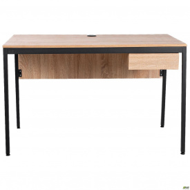 Письмовий стіл Осло з шухлядою 1187х600х750 мм чорний графіт дуб-сонома