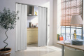 Міжкімнатні двері гармошка Vincidecor 82x203 із ПВХ білий ясен