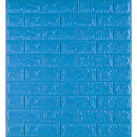Самоклеющаяся декоративная 3D панель под синий кирпич 700x770x7 мм