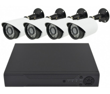Комплект видеонаблюдения на 4 камеры 4CH AHD 1080P 3.6 мм 1 mp с регистратором 11531+Жесткий диск Seagate 1TB