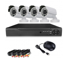 Комплект видеонаблюдения проводной с удалённым просмотром Easy eye DVR 5504-5 KIT 4ch