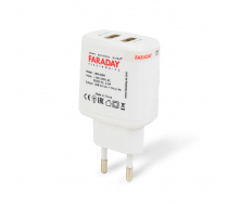 Блок живлення Faraday Electronics 18W/OEM з 2 USB виходами 5V/1A+2.4A