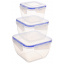 Набор квадратных контейнеров для пищевых продуктов 3в1 Алеана 167050 Ровно