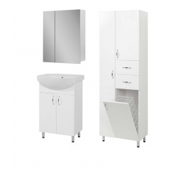 Комплект мебели для ванной комнаты Базис 60 с умывальником Прокси 60 (KOLO) + пенал 60 Базис ПіК Червоноград