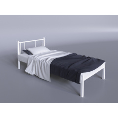 Односпальне ліжко Аміс-міні Тенеро 80х190 см металеве біле Миколаїв