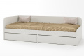 Односпальная кровать с ящиками Эверест Соната-800 80х190 см нимфея альба (EVR-2470)