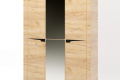 Шкаф большой для вещей Эверест Либерти-1420 с зеркалом дуб крафт золотой (EVR-2463)