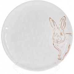 Десертные тарелки 21х21х2см White-Gold Bunny Bona DP118446 Сарни