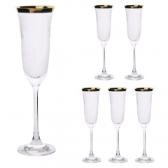 Набор бокалов для шампанского Lora Бесцветный H50-018-6 170ml Слов'янськ