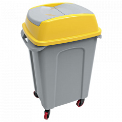 Бак для мусора на колесах Planet HIP 70л серо-желтый Житомир