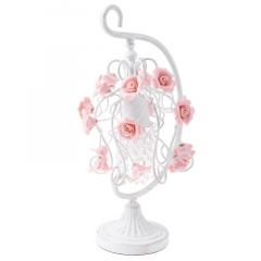 Настольная лампа флористика Brille 40W BKL-192 Розовый Київ