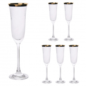 Набор бокалов для шампанского Lora Бесцветный H50-018-6 170ml