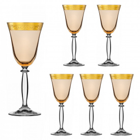 Набор бокалов для вина Lora Золотистый H50-029-6 210ml