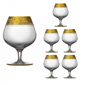 Набор бокалов для бренди коньяка Lora Бесцветный H60-008 375ml