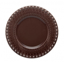 Набор Bordallo Pinheiro 4 десертные тарелки Fantasia диаметр 22 см Коричневые DP41543