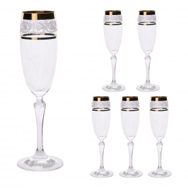 Набор бокалов для шампанского Lora Бесцветный H50-022-6 170ml