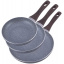 Набор Kamille сковород Gregers Grey диаметр 20см диаметр 24см диаметр 28см с антипригарным покрытием ILAG DP36416 Херсон