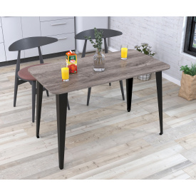 Обеденный стол Линда Loft-design 120х65 см округленные углы лдсп дуб-палена