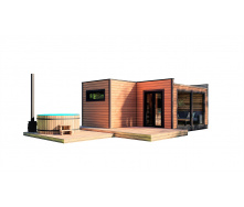 Модульний дачний будинок з лазнею 6,0х4,6м Sauna House 9 від Thermowood Production