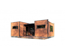 Модульний гостьовий будинок-лазня 7,2х5,6м Sauna House 11 під ключ від Thermowood Production