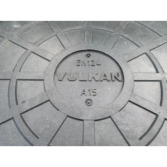 Люк каналізаційний VULKAN 1,5т (А-15Л) полімерпіщаний легкий чорний Херсон