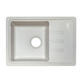 Мийка гранітна для кухні Platinum 6243 LIANA матова Біла в крапку