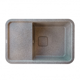 Мийка гранітна для кухні Platinum 7850 CUBE матова Сірий металік