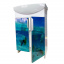 Тумба Mikola-M Plastics 5.0 Мир моря под стеклом с умывальником 50 см Житомир