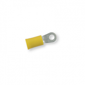 Клема обтискна ізольована кільцева жовта 6,4 мм Berner 100 шт