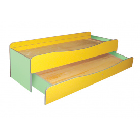 Кровать детская двухместная Мебель UA Детский Сад без матраса Желтый (43885)