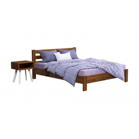 Ліжко дерев'яне Estella Рената Люкс 140х200 Світлий горіх Щит 2Л4