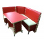 Кухонный уголок Ribeka Мустанг стол, стул и пуф Красный (05A03) Коростень