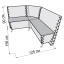 Кухонный уголок Ribeka Мустанг стол, стул и пуф Коричневый (05A01) Черкассы