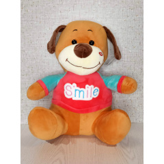 Плед - мягкая игрушка 3 в 1 Собака Smile в розовой кофте Херсон