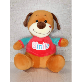 Плед - мягкая игрушка 3 в 1 Собака Smile в розовой кофте