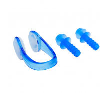 Беруши для плавания и зажим для носа в пластиковом футляре HN-5 (силикон) Синий (PT0765)