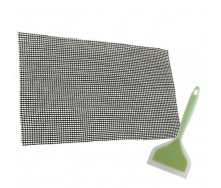 Набір антипригарний килимок-сітка для BBQ та гриля та Лопатка з антипригарним покриттям Green (vol-1205)