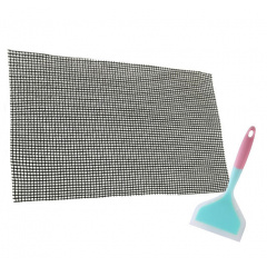 Набір антипригарний килимок-сітка для BBQ та гриля 40 х 33 см та Лопатка з антипригарним покриттям (n-1201) Сарни