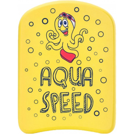 Доска для плавания Aqua Speed KIDDIE Kickboard Octopus 6897 (186-octopus) 31 x 23 x 2.4 см Желтый