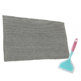 Набір антипригарний килимок-сітка для BBQ та гриля 40 х 33 см та Лопатка з антипригарним покриттям (n-1201)
