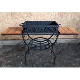 Мангал кованый со столиками и съемной жаровней GoodsMetall М34