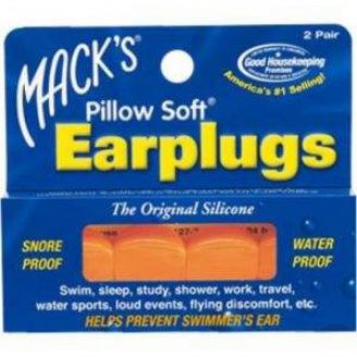 Беруші MACK`S Pillow Soft силіконові помаранчеві для дорослих 2 пари