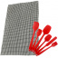 Антипригарний килимок-сітка для BBQ 40х33 см та Набір кухонного приладдя 6 в 1 Red (vol-1208) Тернопіль