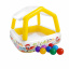 Детский надувной бассейн Intex 57470-1 Аквариум со съемным навесом желтый 157 х 157 х 122 см с шариками 10 шт Житомир