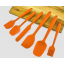 Комплект антипригарный коврик для BBQ и Набор кухонных принадлежностей 6 в 1 Оранжевый (vol-1217) Березно