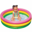 Детский надувной бассейн Intex Радужный с шариками 10 шт тентом подстилкой насосом 114 х 25 см Разноцветный (hub_8s1a5w) Дніпро