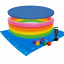 Детский надувной бассейн Intex 56441-3 Радуга 168 х 46 см с шариками 10 шт тентом подстилкой и насосом Славута