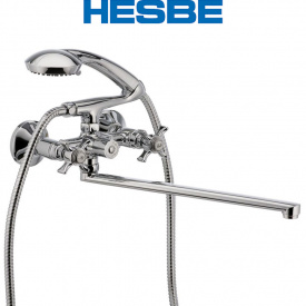 Смеситель для ванны длинный нос HESBE ZEUS EURO (Chr-140)