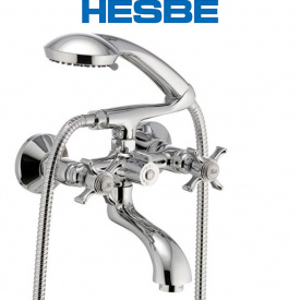 Смеситель для ванны короткий нос HESBE ZEUS EURO (Chr-142)